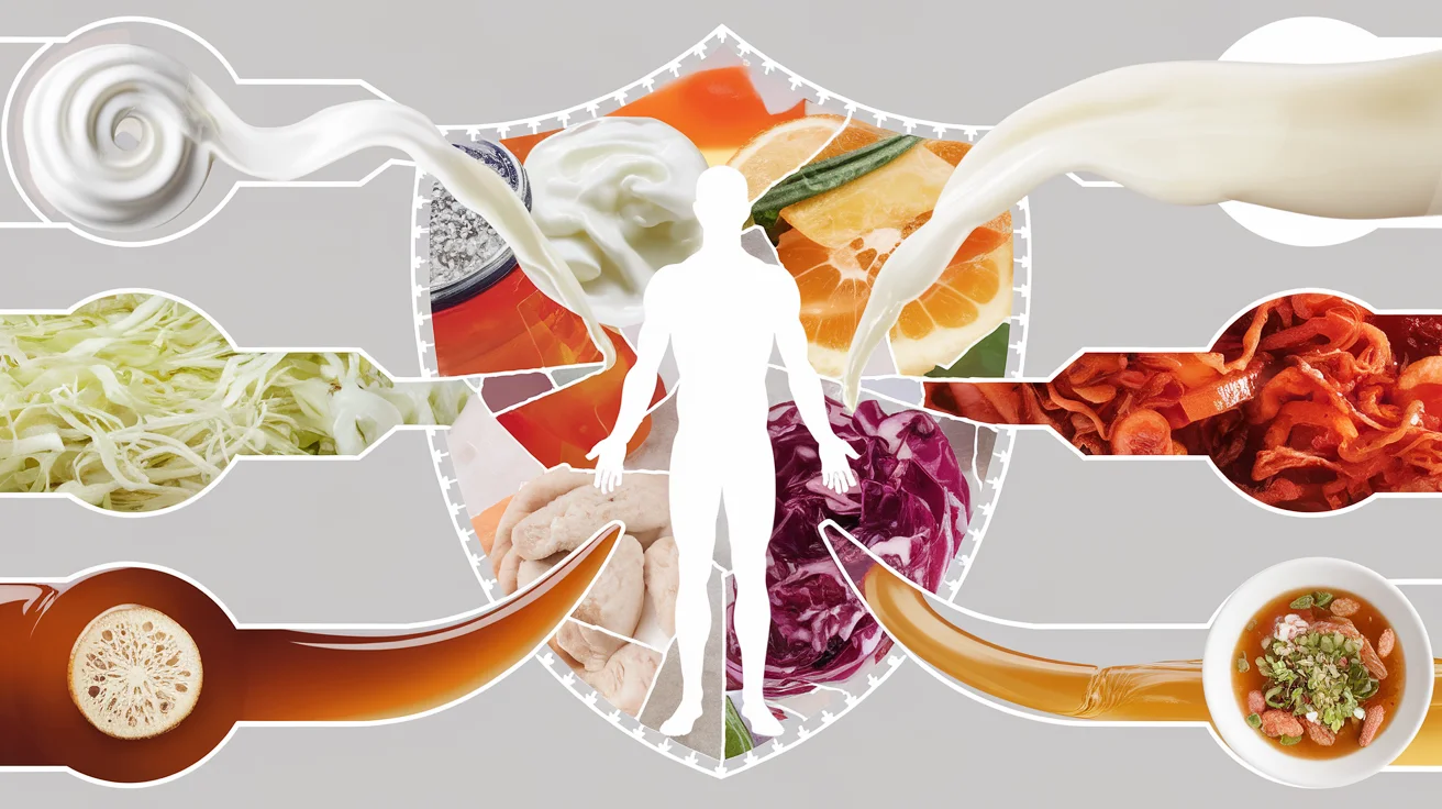 a human figure being protected with probiotics