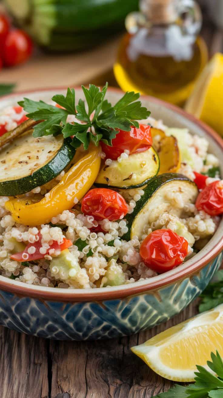 bowl of quinoa salad representing whole grains
