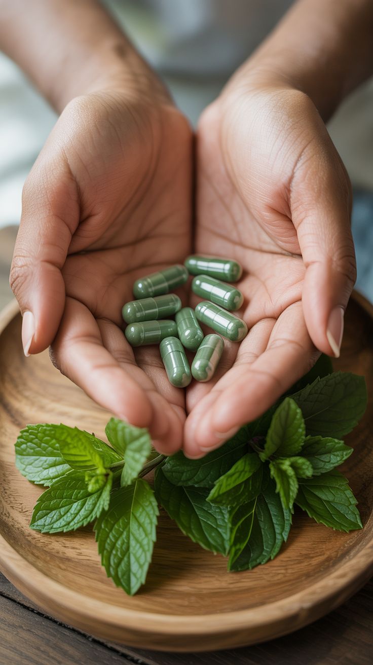 Peppermint oil capsules enteric coated