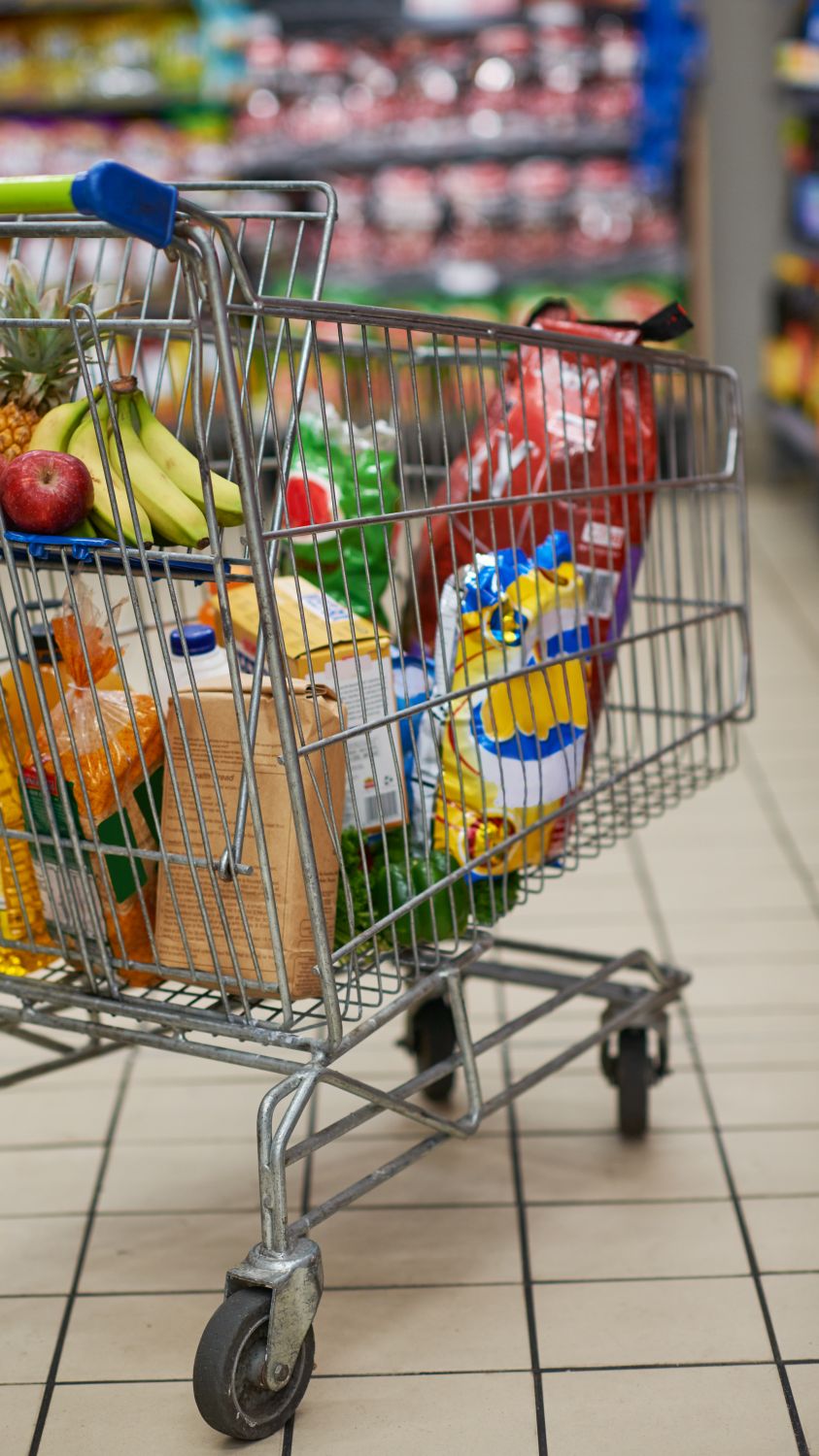 processed foods in shopping cart can cause dysbiosis