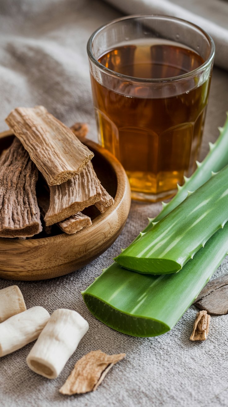 soothing herbs to heal intestinal damage