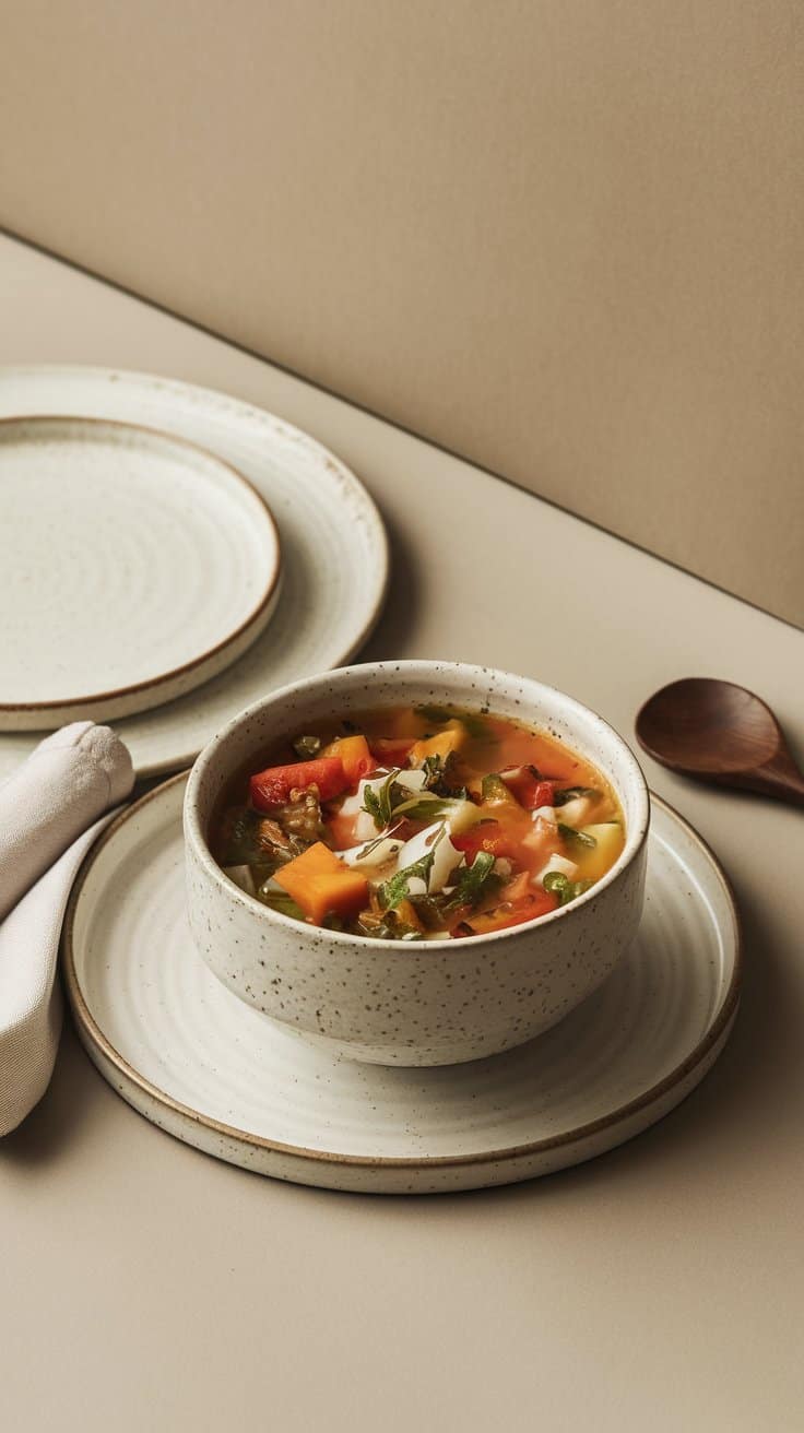 vegetable soup for healing digestive distress from leaky gut